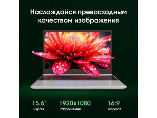 Ноутбук Digma Pro Breve/DN15R5-ADXW09/Ryzen 5-7430U/16Gb/512Gb/15.6 FHD IPS/Win11Pro серебристый
